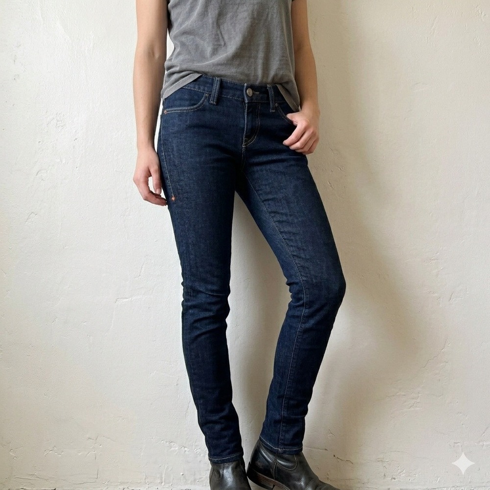 Imogene‎ + Willie Jesse Jeans Womens 26 Blue Indigo Skinny Mid Rise Handmade USA